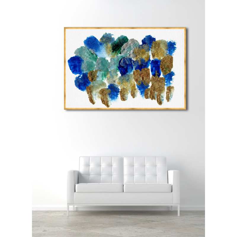 « westlake abstract », impression sur image, H 12 po x l 17 po x P 0,5 po, Cadre doré