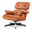 Mid Century Chaise Lounge Chair With Ottoman, Top Grain Leather Classic Design, Modern Accent Chair With Heavy Duty Base For Living Room Study Office-1194215220-1194215222