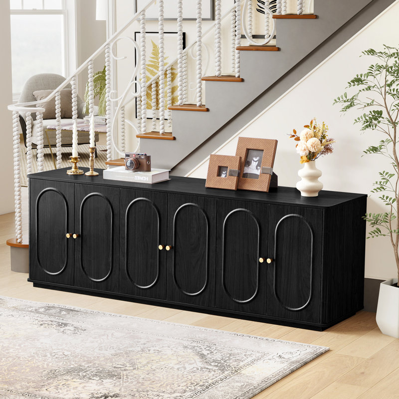 62.99'' Wide 6 - Door Sideboard Accent Cabinet, Black