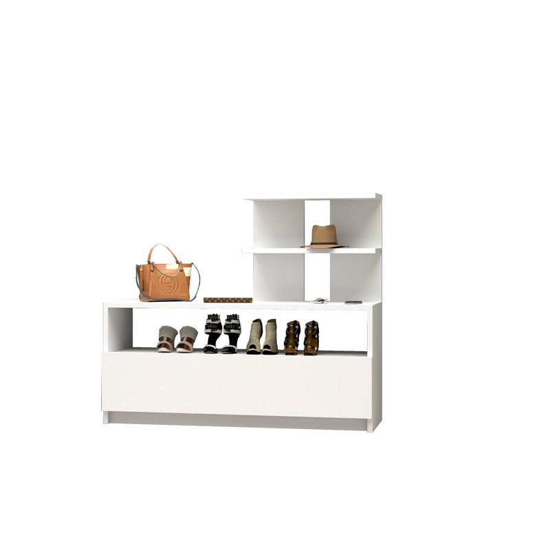 20 Pair Shoe Rack, White