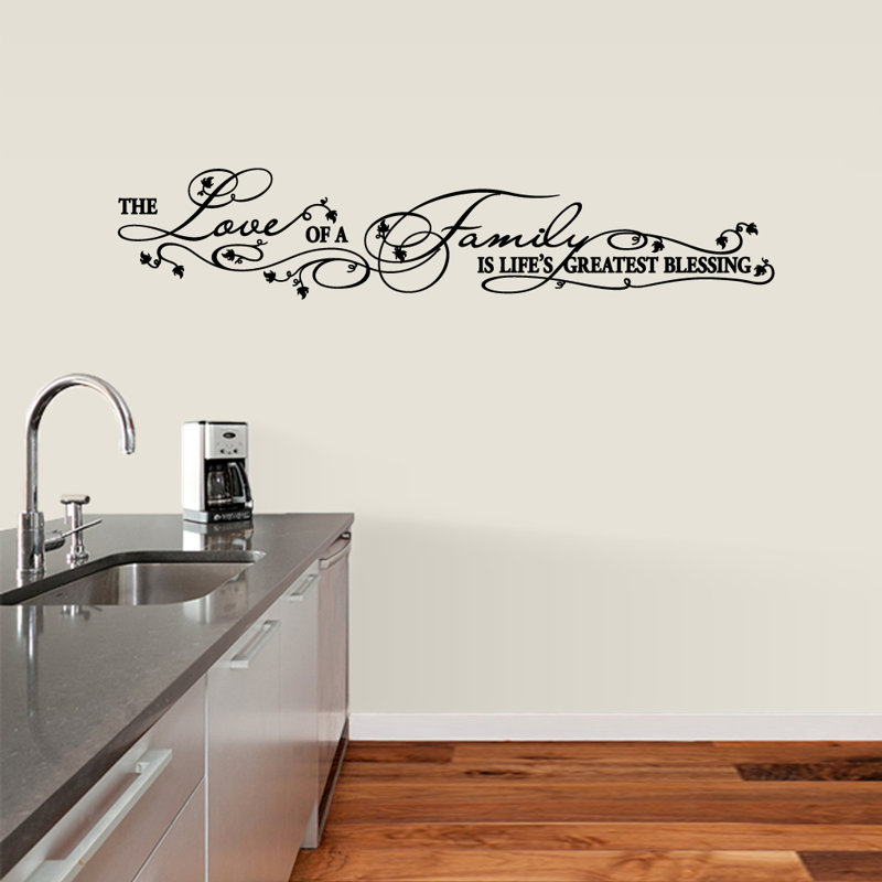 Text & Numbers Non-Wall Damaging Wall Decal, Black