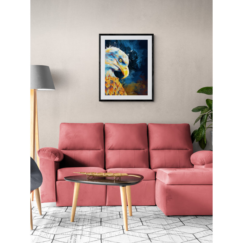 Eagle Eye, Bird Digital Illustration Print, 32" H x 24" W, Wrapped Canvas