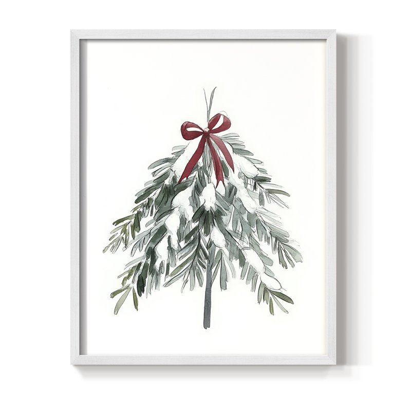 «Christmas Holiday Art DCCDXLV III», reproduction d'art encadrée - bois massif, H 30 po x l 24 po, Blanc