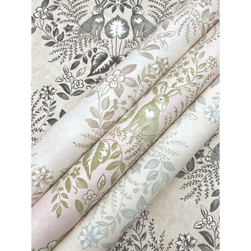 Erin & Ben Co. Cottontail Toile Peel & Stick Wallpaper | Wayfair