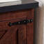 Console en chêne rustique avec tablette réglable et porte de grange