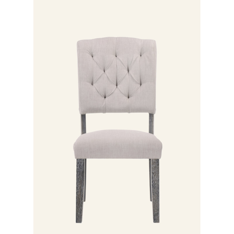 Ensemble de 2 chaises d'appoint Bernard Linen, Gris