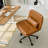 Criss Cross Chair With Wheels, Armless Wide Seat Adjustable Swivel Mid Back Computer Task Vanity Home Office Desk Chair-2089830533