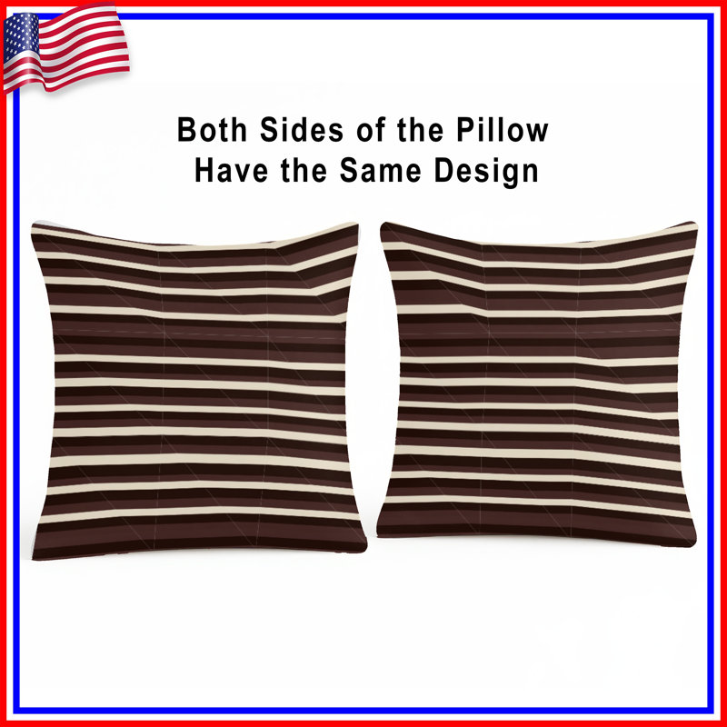 Stripes Throw Pillow, Pattern Double Sided Pillows, 20 x 20 inches