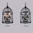 4-Light Dimmable Black Iron Birdcage Crystal Chandelier
