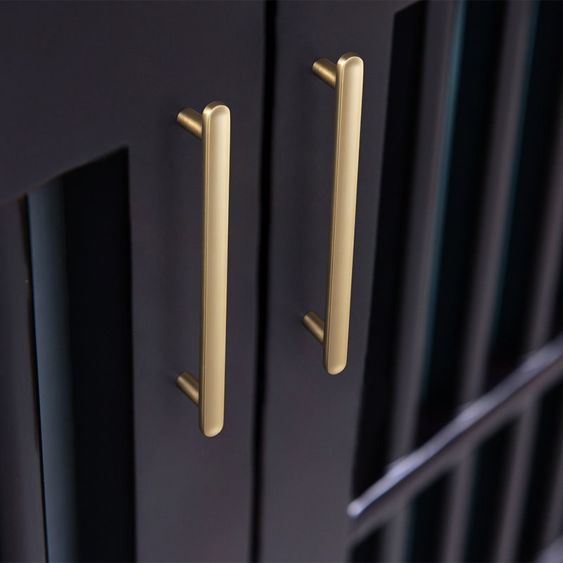 Sleek Modern Cabinet Pull, 5", Champagne Bronze