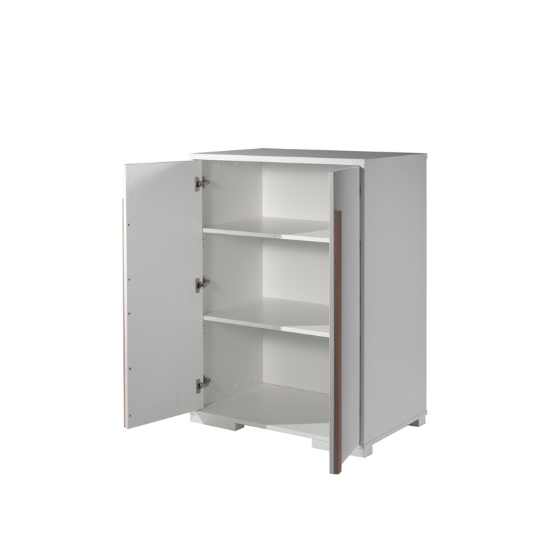 London 2 Door Manufactured Wood Wardrobe, White