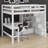 Loft Bed with Storage Staircase, Cabinet, Drawers and L-Shaped Desk-2052841390