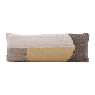 Christensen Handwoven Wool Pillow, Yellow Multicolor - 20x20