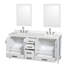 Sheffield 72" Freestanding Double Bathroom Vanity with Quartz Top with 24" Mirrors-1604408434-1604446638