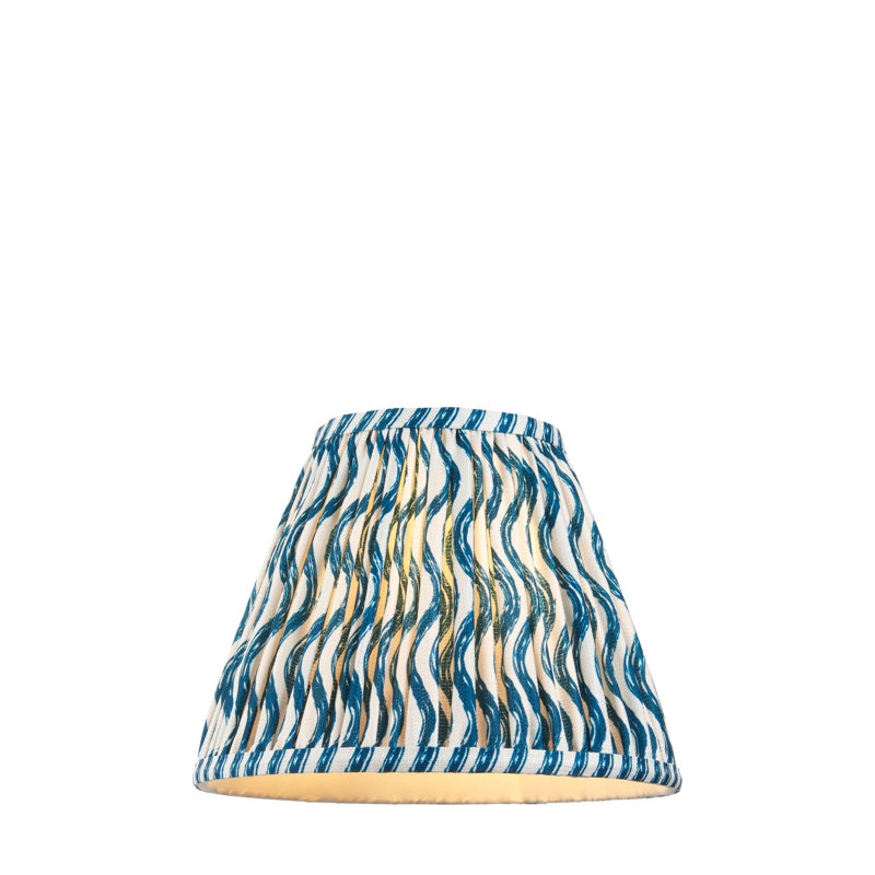 Ripple Lamp Shade, Blue, 18.5cm H x 12.5cm W x 25cm D