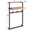 Steel 6 - Hook Wall Mounted Coat Rack with Storage