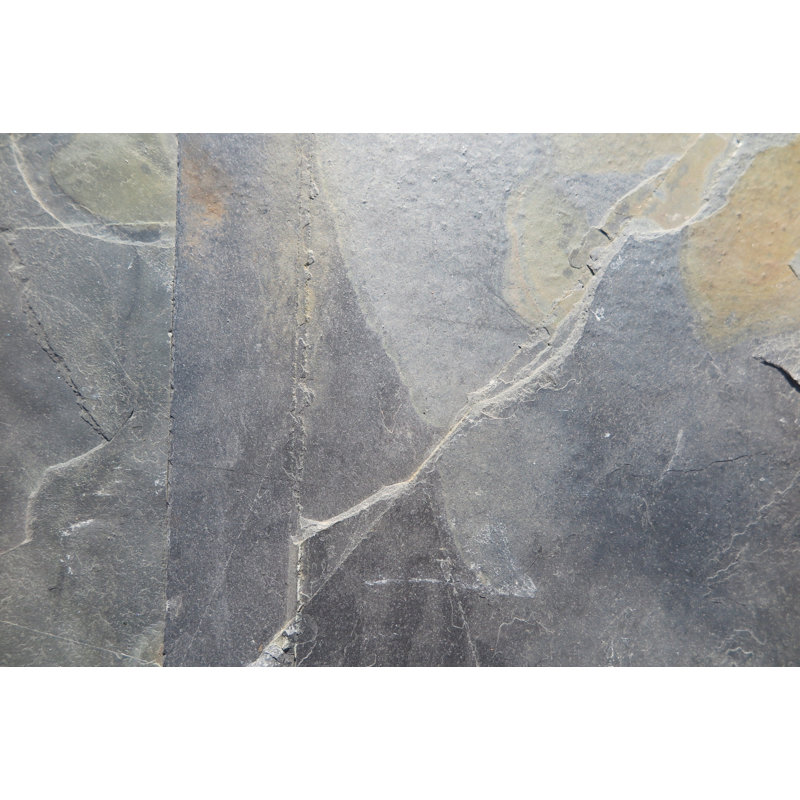 Carreau de mur et de sol en pierre ardoise 12 po x 12 po, Or / Gris