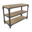 Console en bois brun à 2 tablettes