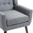 Gillermina Button Tufted Back Linen Blend Armchair-367076781