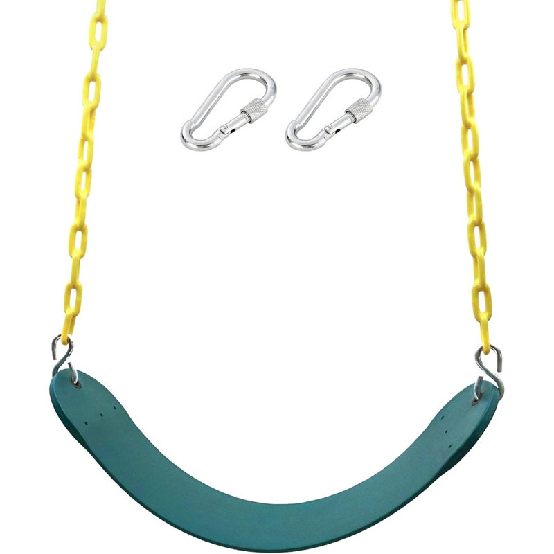 Siège de balançoire en plastique avec revêtement en plastique - Accessoire de remplacement pour les ensembles de balançoire d'extérieur
