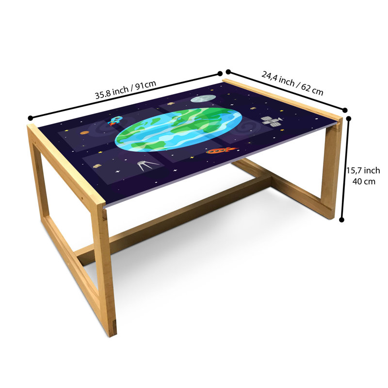 Iridissa Trestle Coffee Table, 40cm H x 91cm W x 62cm D