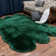 Cozy Thick Green Faux Sheepskin Area Rug