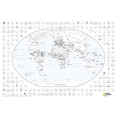 World Colouring Map - Tubed