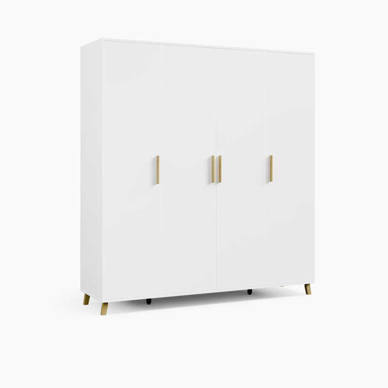 Shinjo 3 Hinged Door Wardrobe available in two colours INCL. Delivery and Assembly, 203cm H x 187cm W x 53cm D, Alpine White
