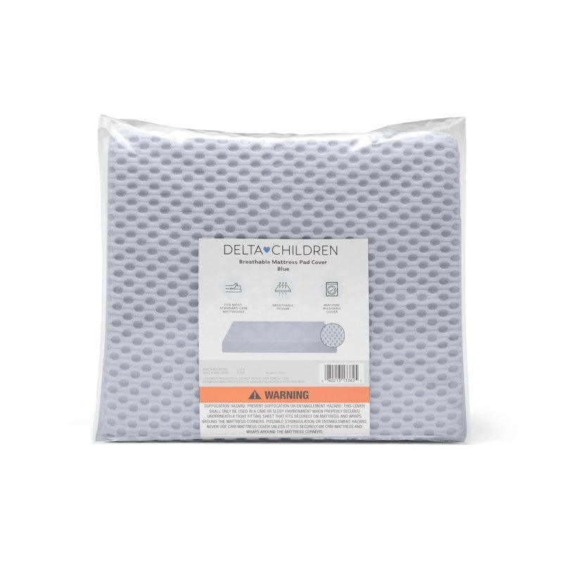 100% Breathable Crib Mattress Pad Cover - 1 Pack