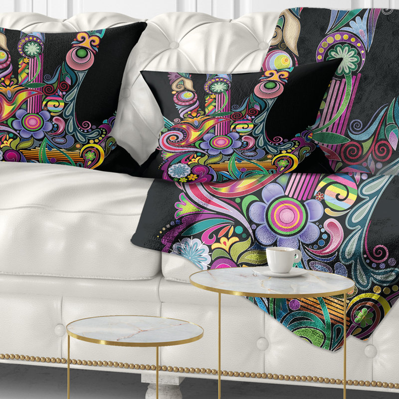 Main arc-en-ciel avec plusieurs couleurs - Coussin imprimé abstrait