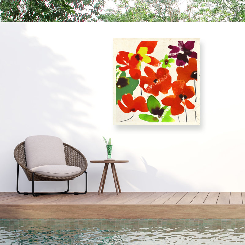 Fantaisie florale bolognaise, H 24 po x l 24 po