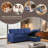 Upholstered Pull Out Sectional Sofa With Chaise-1194635777