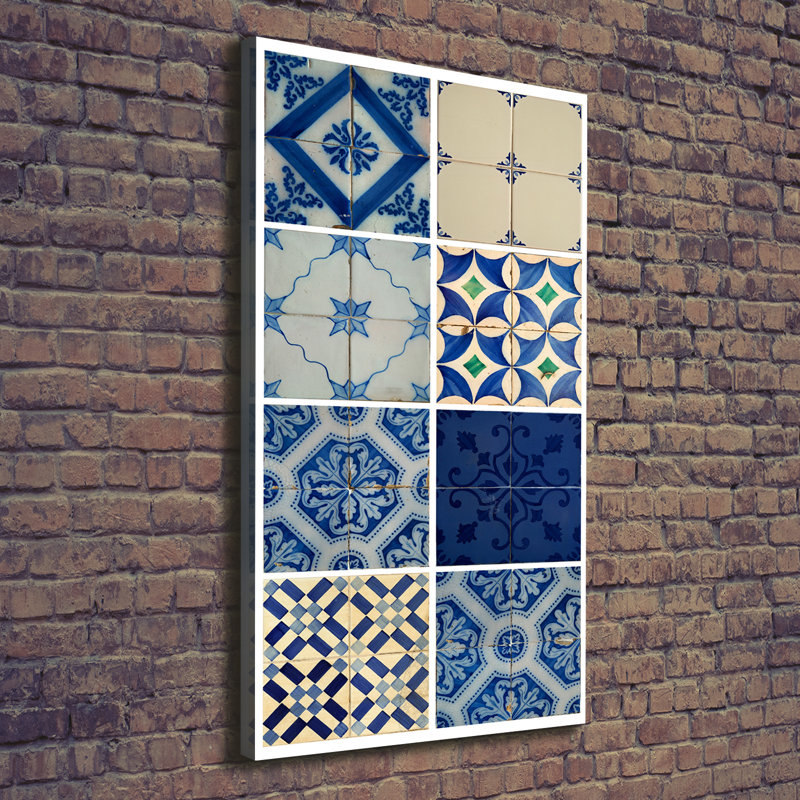 Portuguese Tiles - Wrapped Canvas Print, 140cm H x 70cm W