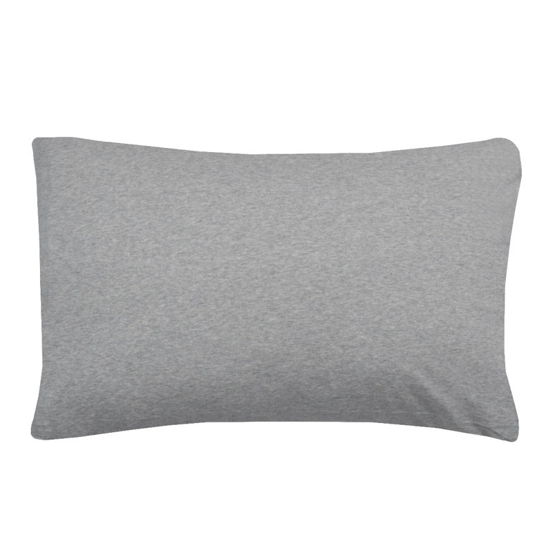 Graesyn Cotton Blend Jersey Knit Pillowcase - Set of 2, Grey