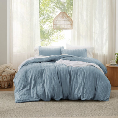 Housse de couette touffetée à rayures Essential Elegance Shabby Elegance GentleSoft ™