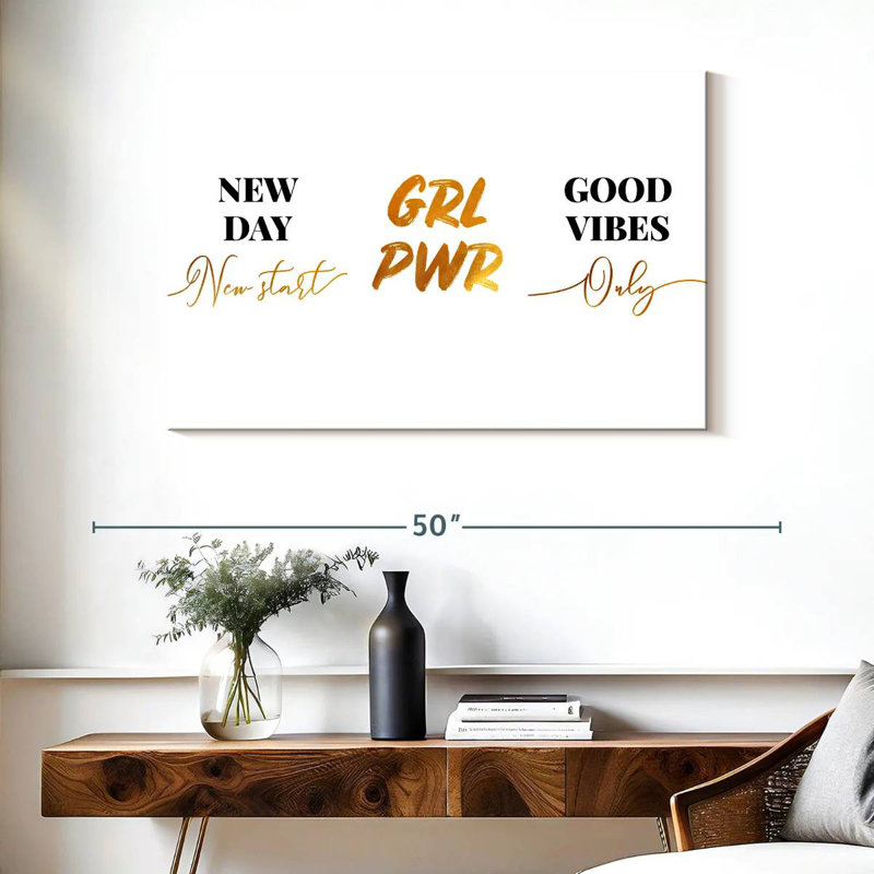 Tergel Girl Power Quotes I, H 26 po x l 39 po