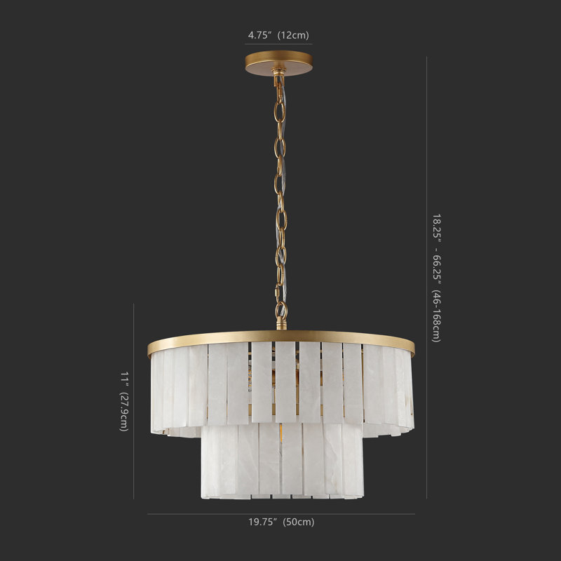 4 - Light Dimmable Tiered Chandelier