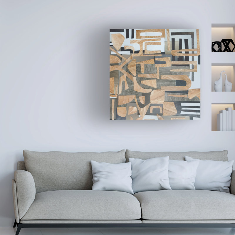 «Modern and Contemporary Mombasa Village II», reproduction sur toile, H 14 po x l 14 po x P 2 po