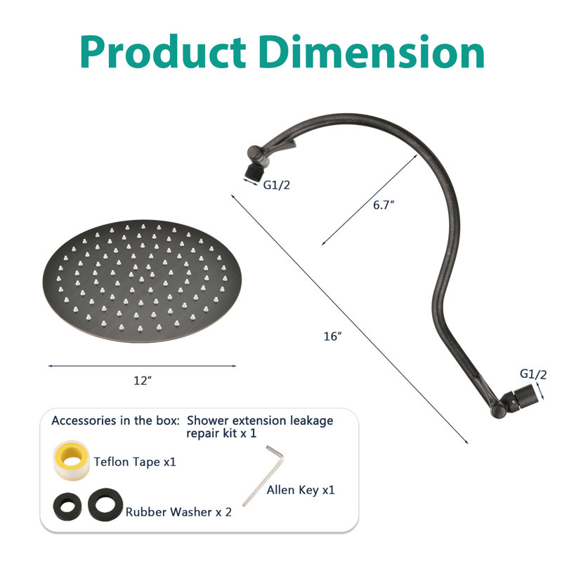 Rain Adjustable Shower Head 1.8 GPM GPM, Oil-Rubbed Bronze