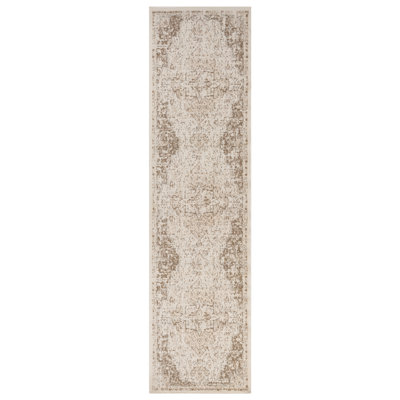 Tapis traditionnel taupe / beige Nimaha