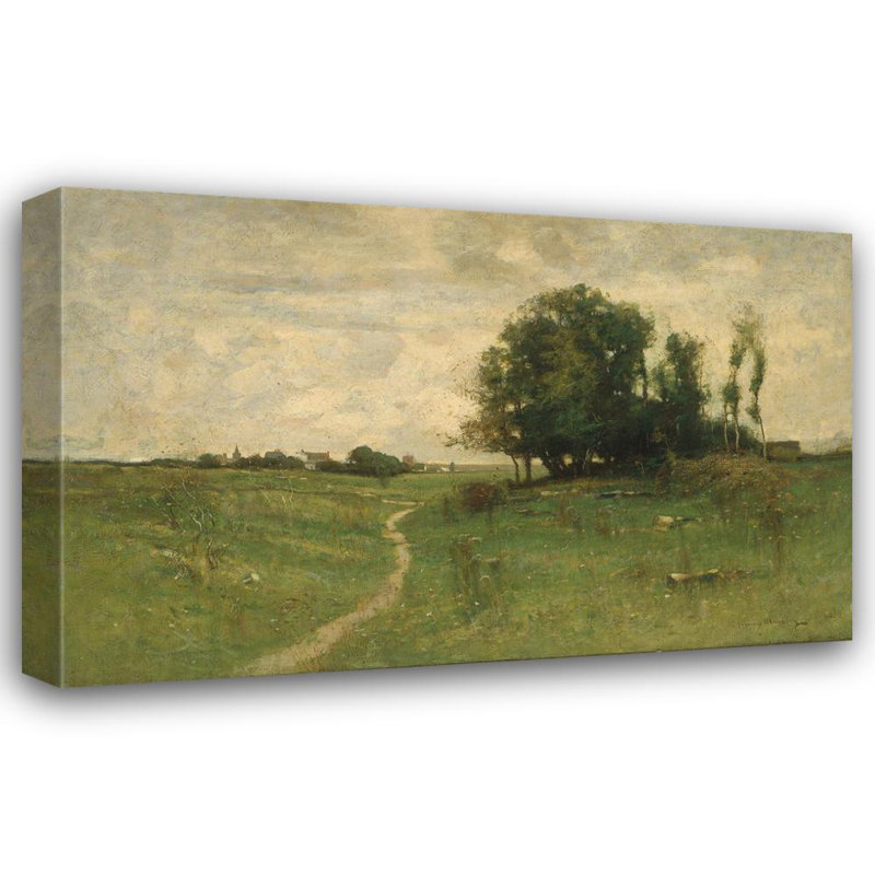 «The Path to the Village» par John Francis Murphy - Art mural sur toile tendue avec châssis, H 14 po x l 18 po