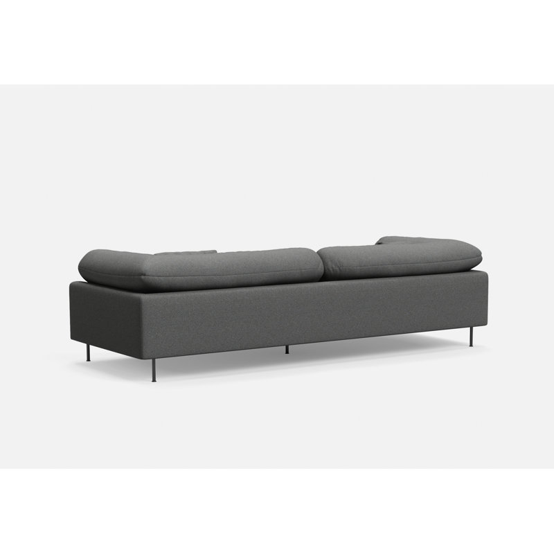 Collar 3-Seater, Gray, Cotton Blend