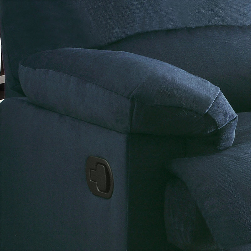 Arcadia Blue Woven Fabric Motion Recliner, Blue