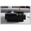 Table basse rectangulaire avec plateau en bois manufacturé et tablette