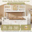 White Solid Wood (90+135) x 190 cm Bunk Beds Staircase Bunk with Hydraulic Storage with Storage Cube