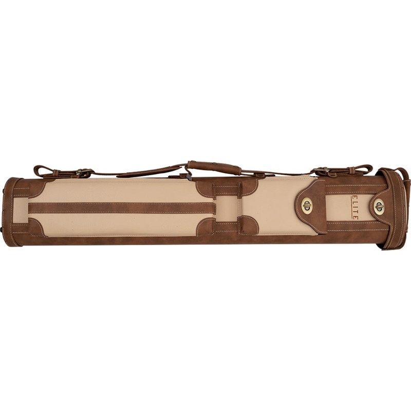 Elite ECV37 Vintage Vinyl Hard Pool Cue Case - Chestnut
