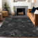 Premium Machine Washable Prisco Charcoal Rug