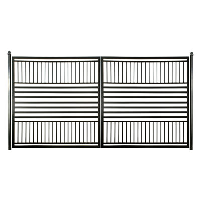 Barrière d’allée en acier à deux battants - Style Barcelona