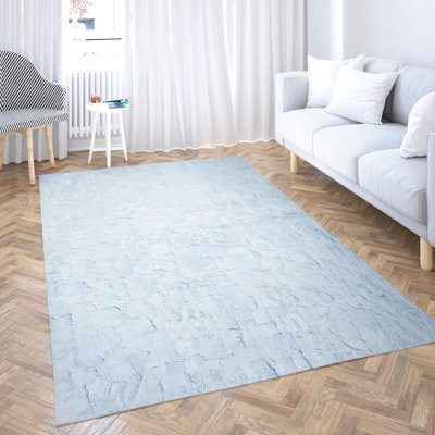 Tapis en fourrure de lapin Rex Ice Blue_2X3ft