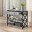 3 Tier Console Table With 2 Drawers and Storage Shelves